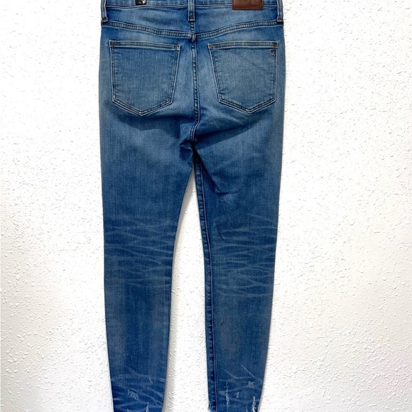 Madewell Blue Distressed 9” high rise skinnyJeans 28 - Picture 11 of 12